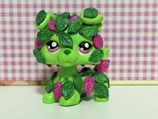 CUSTOM Hand Painted LPS Littlest Pet Shop Collie Dog Puppy Jungle Nature Leaves