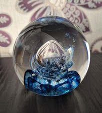 Blue Caithness Paperweight 7cm