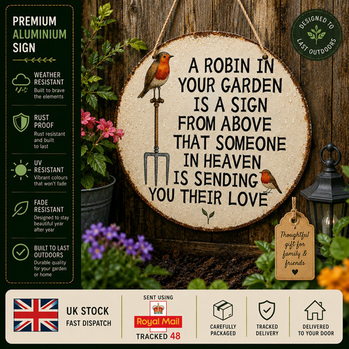 Robin memorial garden sign - memorial,