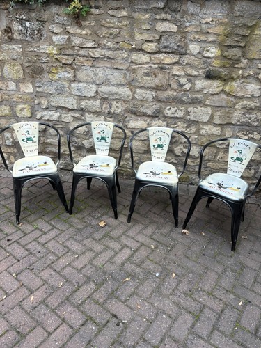 Black steel chairs - black,