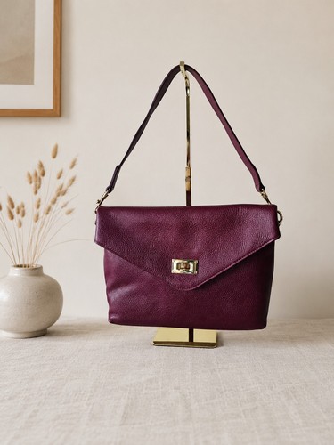 Burgundy italian leather - burgundy,