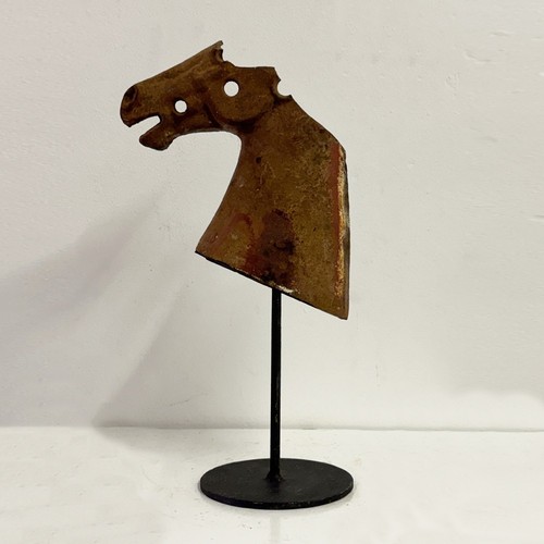 Antique victorian iron horse - iron,