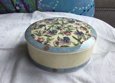 WEDGEWOOD BONE CHINA ROUND TRINKET DISH with LID "SARAH"