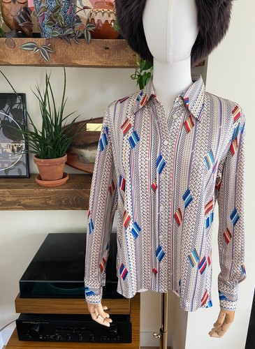Vintage 1970s geometric print - vintage,
