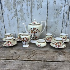 Vintage Crown Ducal Coffee Cup Saucer X6 Coffee Pot Cream Jug Sugar Basin Set 