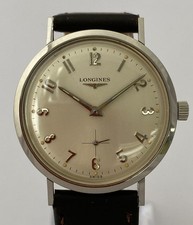 1963 LONGINES Gents Vintage Watch S.Steel Swiss Just Serviced 62 yrs old V.Good