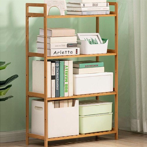 Bamboo standing shelf unit - shelf,