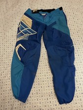 FLY RACING Motocross Trousers F16 Blue White Size 34 