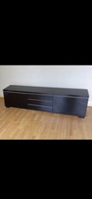 Ikea Besta Burs TV bench in high gloss black