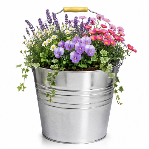3pcs metal bucket tin pot - bucket,