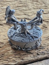 Tooth Fairies Box on Seesaw Fine English Pewter by A E Williams Birmingham Used
