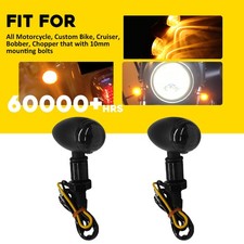 2x Motorcycle Amber Bullet LED