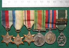 Original British WWII Miniature Medal Group – Mounted Set of 6