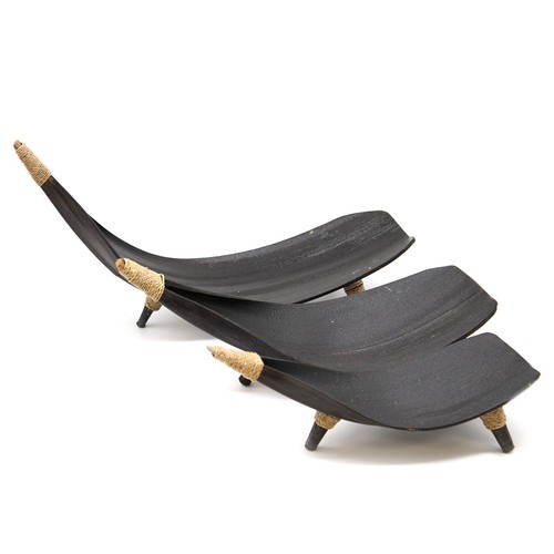 Coconut leaf fruit bowl set - leaf,
