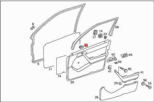Genuine clip mercedes 190 s124 - mercedes,