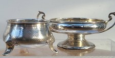 Two Hallmarked Silver Salt Cellars/Bowls - Different Designs