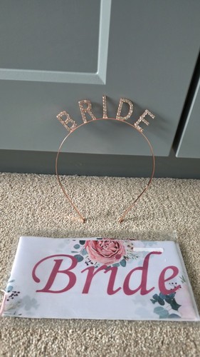 Bride sash and headband - bride, hen