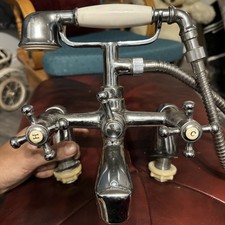 Vintage Victorian style Taps And Shower mixer solid stainless steel bath tap