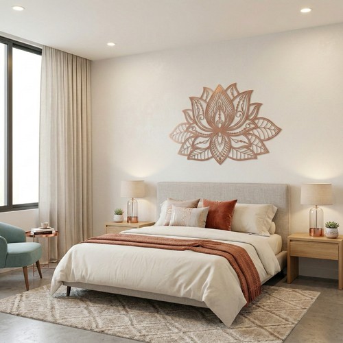 Lotus metal wall art - metal,