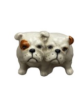 Beswick British Bulldogs Pair Of Great Condition White With Brown Patches Rare..