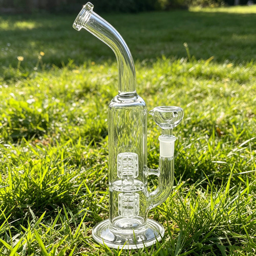 Glass bong double - 10", matrix