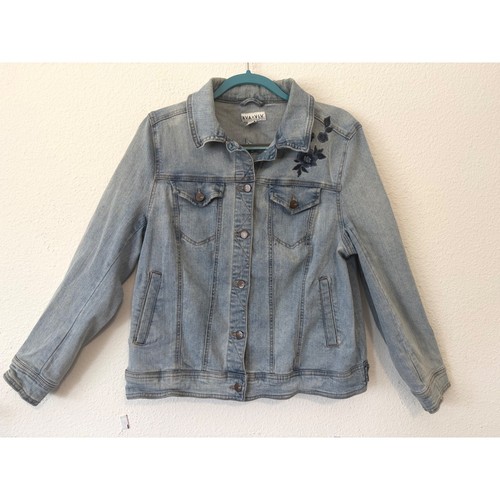 Ava viv denim jacket 1x - ava,