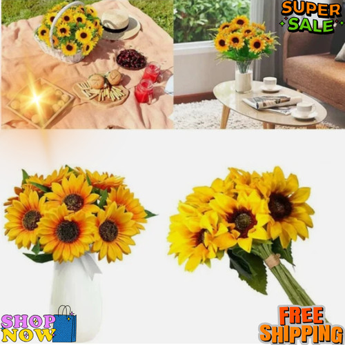 Heads sunflowers artificial - 7,