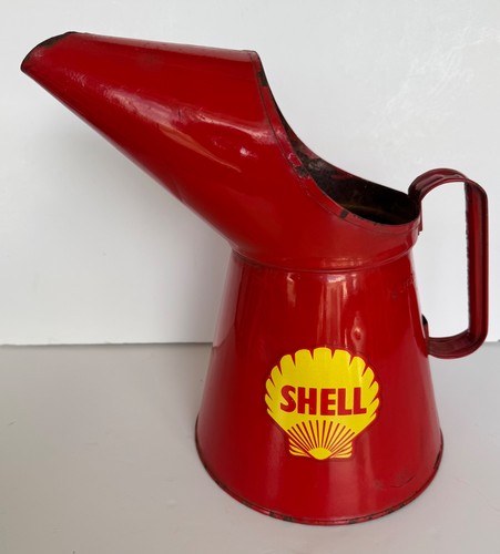 Vintage shell oil jug litre - shell,