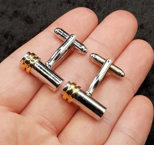 Pair gold silver tone - of,