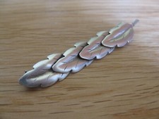 835 German Silver Teka Theodor Klotz Mid-Century Leaf Brooch