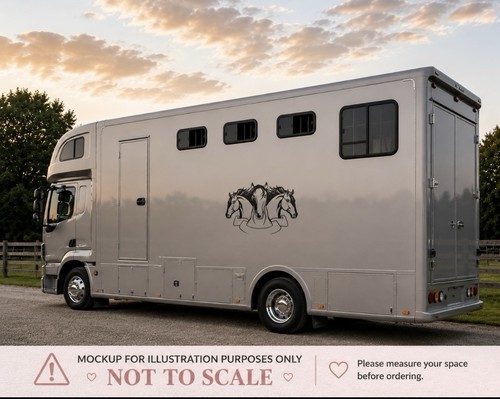 Large three horse - box, vinyl