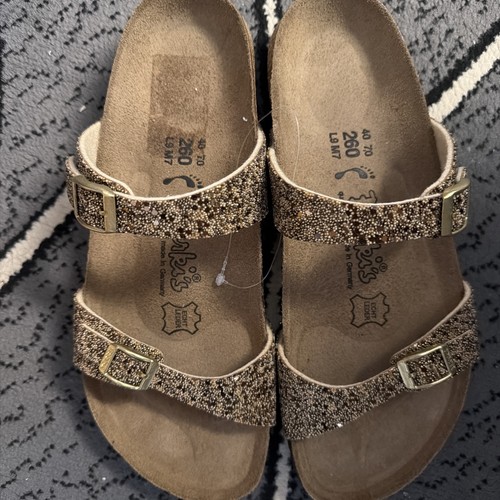 Birkis brown gold glitter - gold,