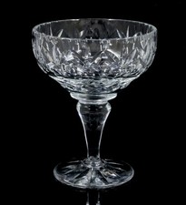 VINTAGE EDINBURGH CRYSTAL 5" INCHES TALL CHAMPAGNE GLASS EARLY SCRIPT MARK