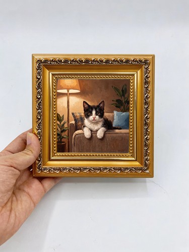 Fluffy kitten cozy living - cozy,