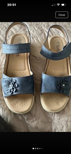 Softlites blue sandals wedge - sandals,