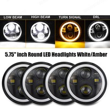 2Pair 5-3/4 5.75" Round LED