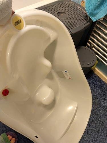 White baby bathtub - baby, non-slip