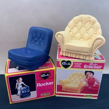 Vintage Sindy Doll Rocker Chair + Armchair BOXED Bundle Lot Pedigree 1980’s