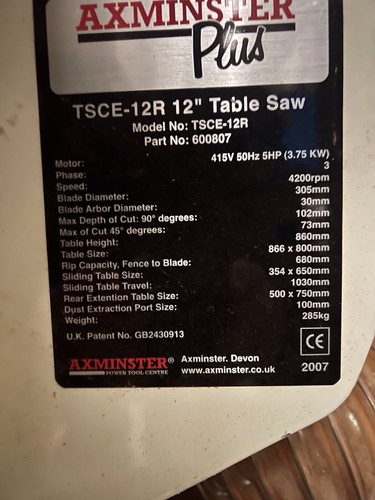 Axminster plus tsce 12r 305mm - tsce-12r,