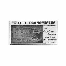 CLAY CROSS Company; Fuel Economisers - Antique Advert 1909