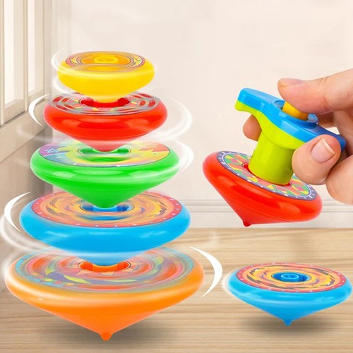 Kids stacked spinning - stacked, tops