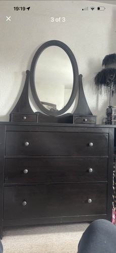 Hemnes ikea black dressing - black,