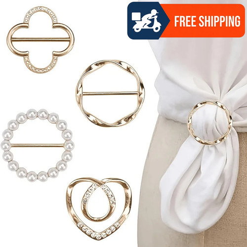 4pcs scarf ring buckle set - ring,