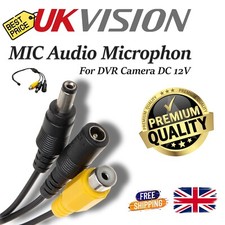 Sensitive CCTV DVR NVR Audio Microphone Cable Security Camera Sound Recording UK