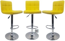 3 Modena Bar Stools, Black 