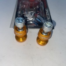 TITAX MOTORCYCLE SWING ARM STAND BRACKETS BOBBINS SPOOLS 10mm 1.5 Gold SBG150