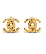 Chanel CC Turn Lock Earrings