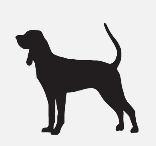 Black tan coonhound dog vinyl - black,