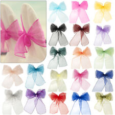 Wedding Organza Chair Sashes for Event Decorations Wider fuller Bow Sash 1x-100x