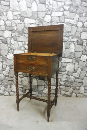 Antique wooden sewing table - sewing,
